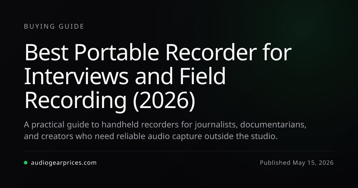 Best Portable Recorder for Interviews and Field Recording (2026 ...
