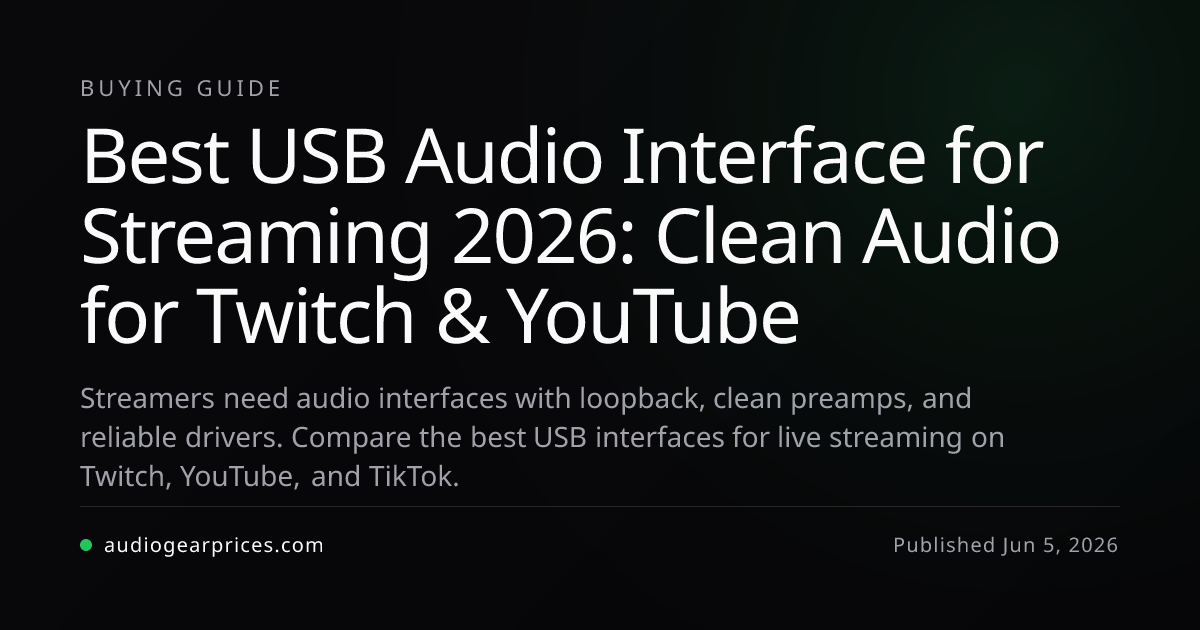 Best USB Audio Interface for Streaming 2026: Clean Audio for Twitch ...